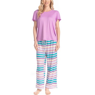 Muk Luks Artistic Garden S/S Capri Set