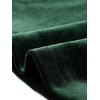 Allegra K Women's Velvet Elegant V-Neck Long Sleeves Peplum Blouses - 4 of 4