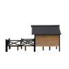 Whisen All-Weather Large Dog House & Dog Kennel with Asphalt Roof, Porch, Waterproof Door Curtain, Dual Openings - Natural - 4 of 4