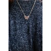 Slickblue Women's Pendant Necklace, Glitter Butterfly Charm on Link Chain, Trendy Style, Gold Multi, 18" - 2 of 4
