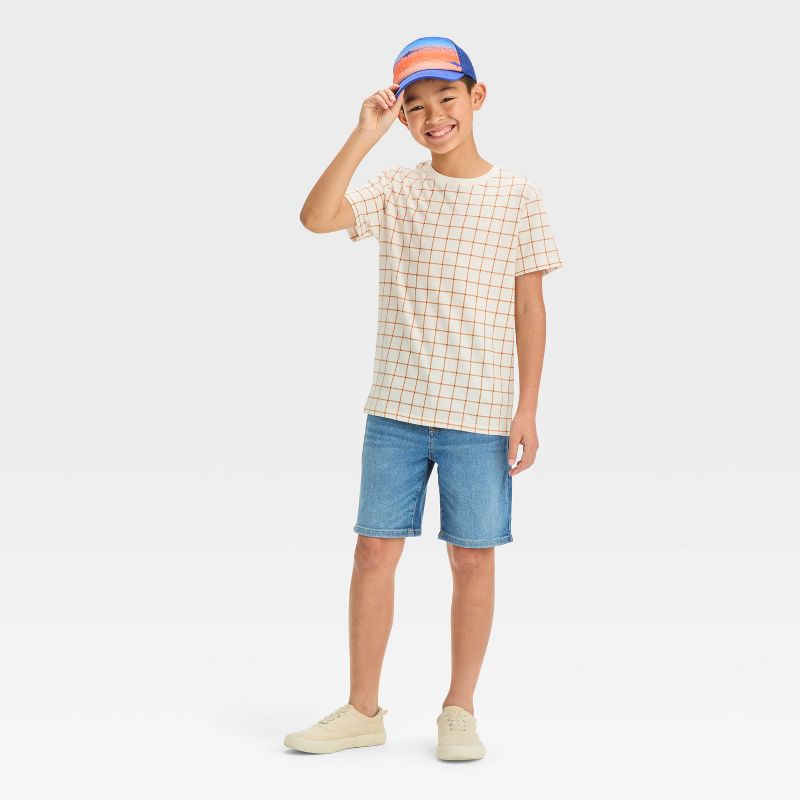 Boys' Relaxed Tapered 'At the Knee' Flat Front Jean Shorts - Cat & Jack™, 6 of 7