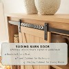 SinCiDo 72″ Tall Farmhouse Bookshelf, 32" Wide Wooden Bookcase with Sliding Barn Door & Adjustable Shelves, Natural Oak - 3 of 4