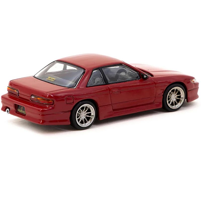 Nissan VERTEX Silvia S13 RHD (Right Hand Drive) Red Metallic "Global64" Series 1/64 Diecast Model by Tarmac Works, 2 of 4