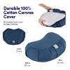 Crescent Zafu Meditation Cushion, 17" Yoga Pillow with removable cotton cover - 4 of 4