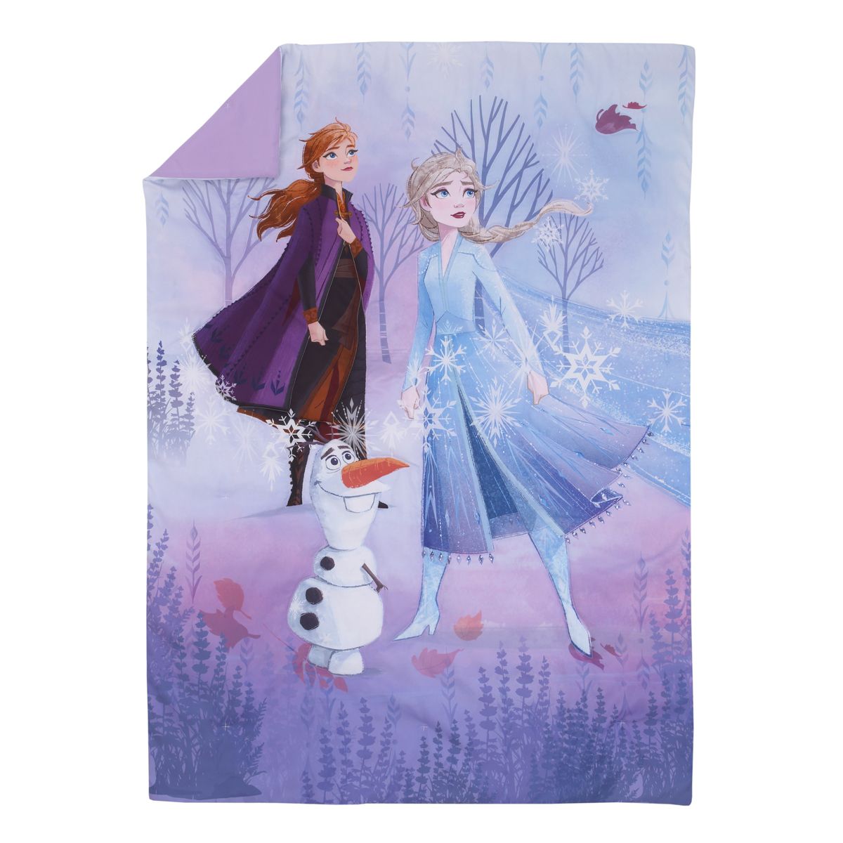 Disney Frozen 2 Lavender, Light Blue and Purple Forest Spirit 4 Piece Toddler Bed Set - thumbnail 2