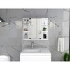 NicBex Bathroom Wall Mount Storage Cabinet Mirror Medicine Cabinet with Panel Door & 6 Open Shelves - 4 of 4