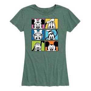 Women's - Disney - Mickey Friends Grid Short Sleeve Graphic T-Shirt - 1 of 4