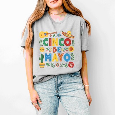 Simply Sage Market Cinco De Mayo Icons Short Sleeve Tee - L - Sage