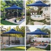 Yescom 10x10Ft UV30+ Gazebo Replacement Top for 2 Tier Outdoor Canopy Cover Patio Backyard Party Deck Event Navy Blue - 2 of 4