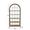 Storied Home 78" Metal Framed Bookshelf: 5-Tier Fir Wood, Space-Saving Design, Iron Frame, 36.5" Long - 2 of 2