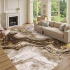Washable Modern Abstract Rug Non Slip Low Pile Rug Soft Throw Floor Cover Foldable Indoor Carpet for Living Room Bedroom Playroom Nursery - 2 of 4