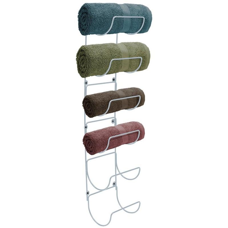 Sorbus Wall-Mount Towel Rack - Great for Organizing Rolled Bath Towels, Washcloths, Linens (Holds 6), 1 of 6
