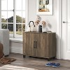 26.2 in. H x 31.1 in. W Wood Shoe Storage Cabinet in White, Dusty Grey Oak, Knotty Oak - 3 of 4