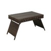 IHOMEADORE Brown Farmhouse Portable Folding Wicker Table - 2 of 4