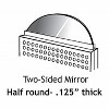 Azar Displays Mirror Half Round Header 3.5 x 8-inch 700049 - 3 of 3