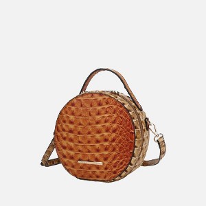 MKF Collection Ynnari Women's Crossbody Bag Croc-Embossed Chic Round by Mia K - 1 of 4