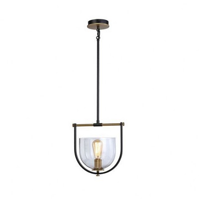 Artcraft Lighting Cheshire 1 - Light Pendant in  Black/Brass
