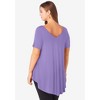 Roaman's Women's Plus Size Ultra Drape V Neck Swing Tunic - 3 of 4
