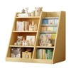 FONTOI Kids Bookshelf, Toy Storage Organizer Cabinet, Children Bookcase, Toddler Baby Sling Book Rack, Adjustable Shelf, Wood, 35.5*15.8*31.5 - 3 of 4