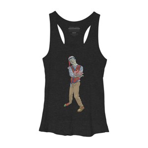 Women's Design By Humans Christmas Zombie By Ayota Racerback Tank Top - 1 of 3