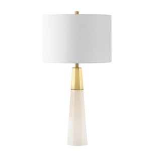 Toto Alabaster Table Lamp - CTL1041 - White/Gold - Safavieh Couture - 1 of 4