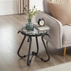 Hotraffy 2 Piece Tempered Glass Surface Coffee Table Set - 3 of 4