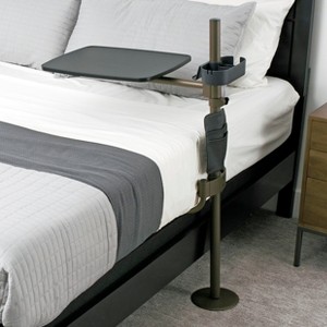 Signature Life Freedom Overbed Table, Large Bedside Swivel Tray & Laptop Desk, Black - 1 of 4