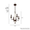 Hunter Fans 14.25" Teren Mini Chandelier Distressed White Textured Rust Ceiling Light - 2 of 4