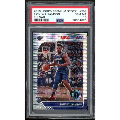 Zion Williamson Rookie Card 2019-20 Hoops Premium Stock Pulsar #258 PSA 10