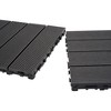 Cesicia 9 Pcs 11.8" x 11.8" heavy-duty & recyclable Wood-Plastic DIY Interlocking Deck Tiles, for Outdoor and Indoor Use, Waterproof - 2 of 4