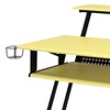 PAGED Computer Desk Modern Simple Music Desk with Open Shelves, Keyboard Tray and Hooks for Work - 4 of 4