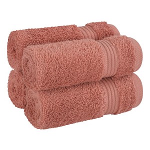 American Soft Linen 100% Cotton Turkish Premium Quality 4 Piece Washcloth Set, 13x13 inches Washcloth Hand Face Towels for Bathroom and Kitchen Washrags - 1 of 4