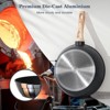 Itopfox 12-Piece Nonstick Cookware Set, Black Granite Induction Pots and Pans for Healthy Cooking, Includes Frying Pans and Saucepans PFAS/PFOA Free - 3 of 4