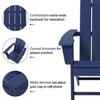 GARPROVM 2 Adirondack Chairs with Side Table HDPE Weather-Resistant Outdoor Patio Furniture - 3 of 4