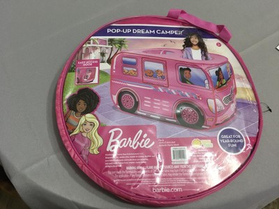 Barbie Dream Camper Pop up Indoor Play Tent with Carrying Case, Strong  Polyester Children 3+ Yrs 