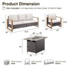 Buenhomino 4 Piece Patio Furniture Set 41in Fire Pit Table Outdoor Furniture Sets Patio Couch Outdoor Chairs 50000 BTU Propane Fire Pit - 3 of 4