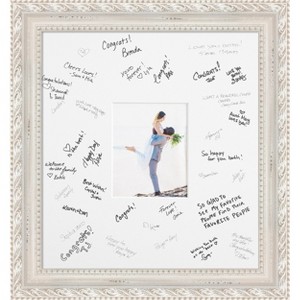 Opera Signature Mat Picture Frame – Guest Book Alternative for Weddings, Graduations, or Retirement – Autograph Photo Mat for Signature Board - 1 of 4
