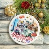Artistic Washington DC Ceramic Ornament, Landmarks of the Nation’s Capital, White House Travel Souvenir| OrnamentallyYou - 4 of 4