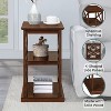 HomeStock Chairside End Table with Shelves Modern Farmhouse Three-Tier Storage Solid Wood with Beveled Edges for Living Spaces - 4 of 4
