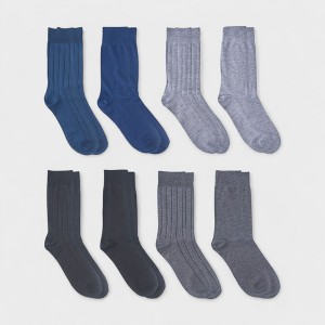 Aeropostale Men's 8-Pack Dress Crew Socks - Comfortable & Stylish for Everyday Wear - Lightweight, Stretchy & Moisture Wicking - 1 of 4