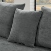 110" Velvet Modular L-Shaped Sectional Sofa with 5 Pillows - 3 of 4
