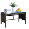 Vynxaria Outdoor Patio Coffee Table - Clear Tempered Glass, 30.75x17.5x15 inches, Wicker Sectional Sofa Set Compatible - 3 of 4