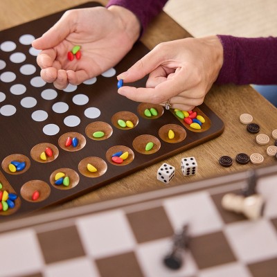 Детские игрушки Game Gallery 12 Classic Games in Wooden Storage House, Styles May Vary — фото 6