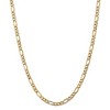 Black Bow Jewelry Men's 5.75mm, 14k Yellow Gold, Hollow Figaro Chain Necklace - 3 of 4