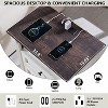 Mastgoal 26" Nightstand with Charging, 23.6" Farmhouse Wood Rustic Side Table & 3 Drawers - 4 of 4