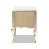JTH LUXE Helena 25" 2-Drawer Storage Side Table, Natural Birch Brown & Soft Gold - 3 of 4