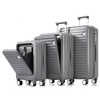 2/3/4 PCS Luggage Set, 20"+24"+28" Suitcase with USB Port, Cup Holder, Travel Duffel Bag & Wet-Dry Toiletry Bag, Carry-On / Checked - ModernLuxe - 2 of 4