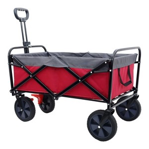 CAVINAS Folding Wagon Cart, Heavy Duty Utility Garden Cart with Wheels, Outdoor Wagon for Camping, Shopping - 1 of 4