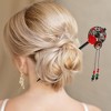 Unique Bargains Hair Chopstick Black Red 1 Pc - 2 of 4