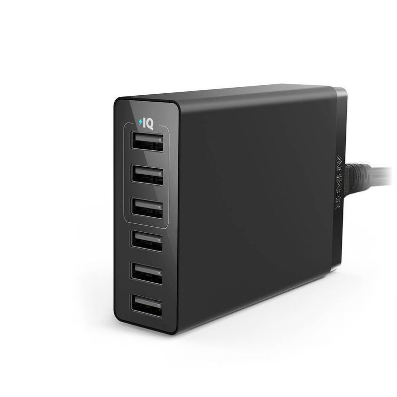 Anker 6-Port PowerPort 30W Lite Wall Charger - Black, 1 of 8